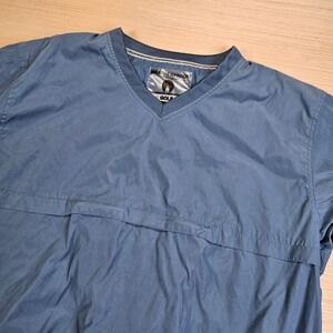 Weatherproof Golf Windbreaker Mens XXL Blue V-Neck Long Sleeve Pullover Jacket